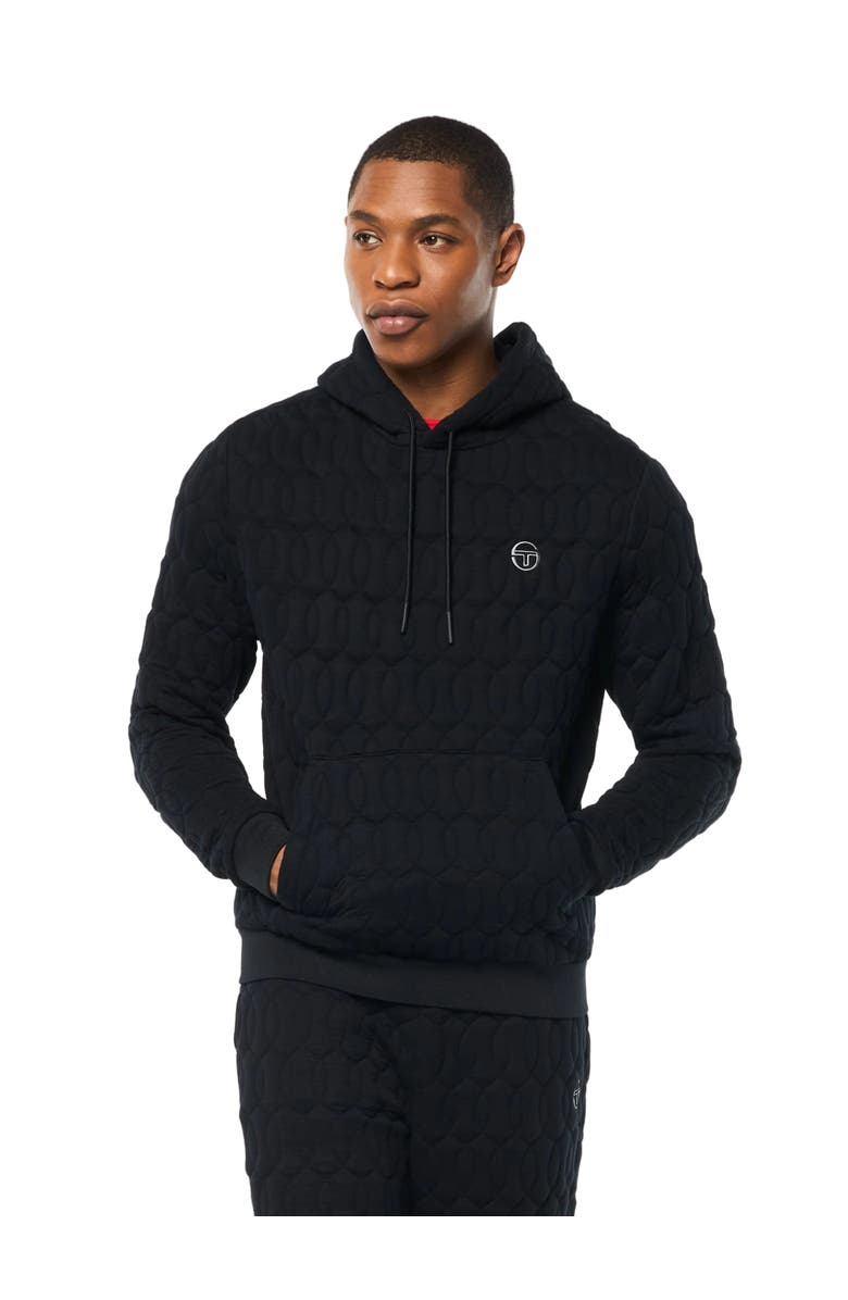 Sergio Tacchini Aversa Quilted Hoodie, Main, color, Black Beauty