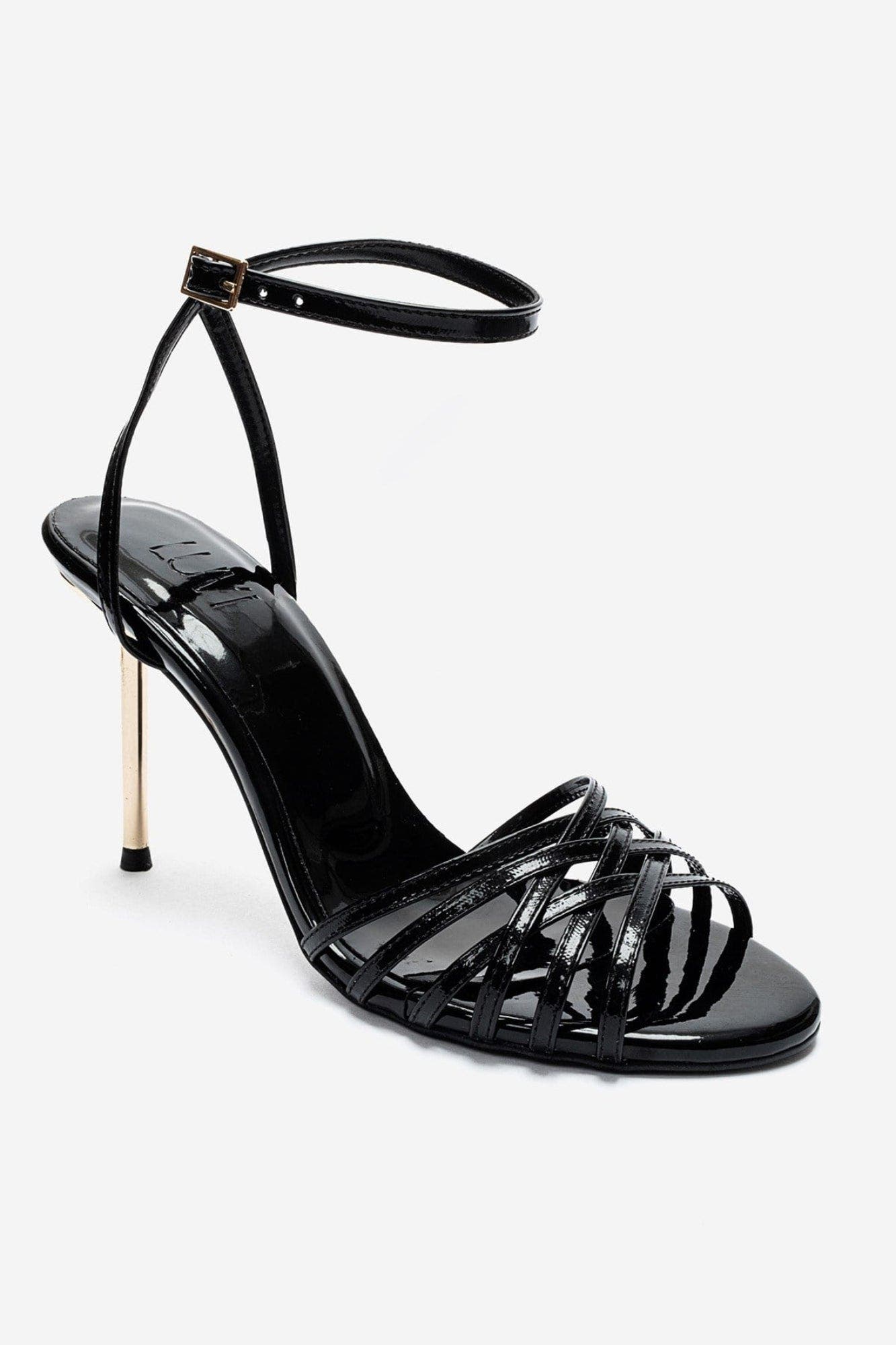 Lorion Stiletto Ankle Strap Pump, Alternate, color, Black
