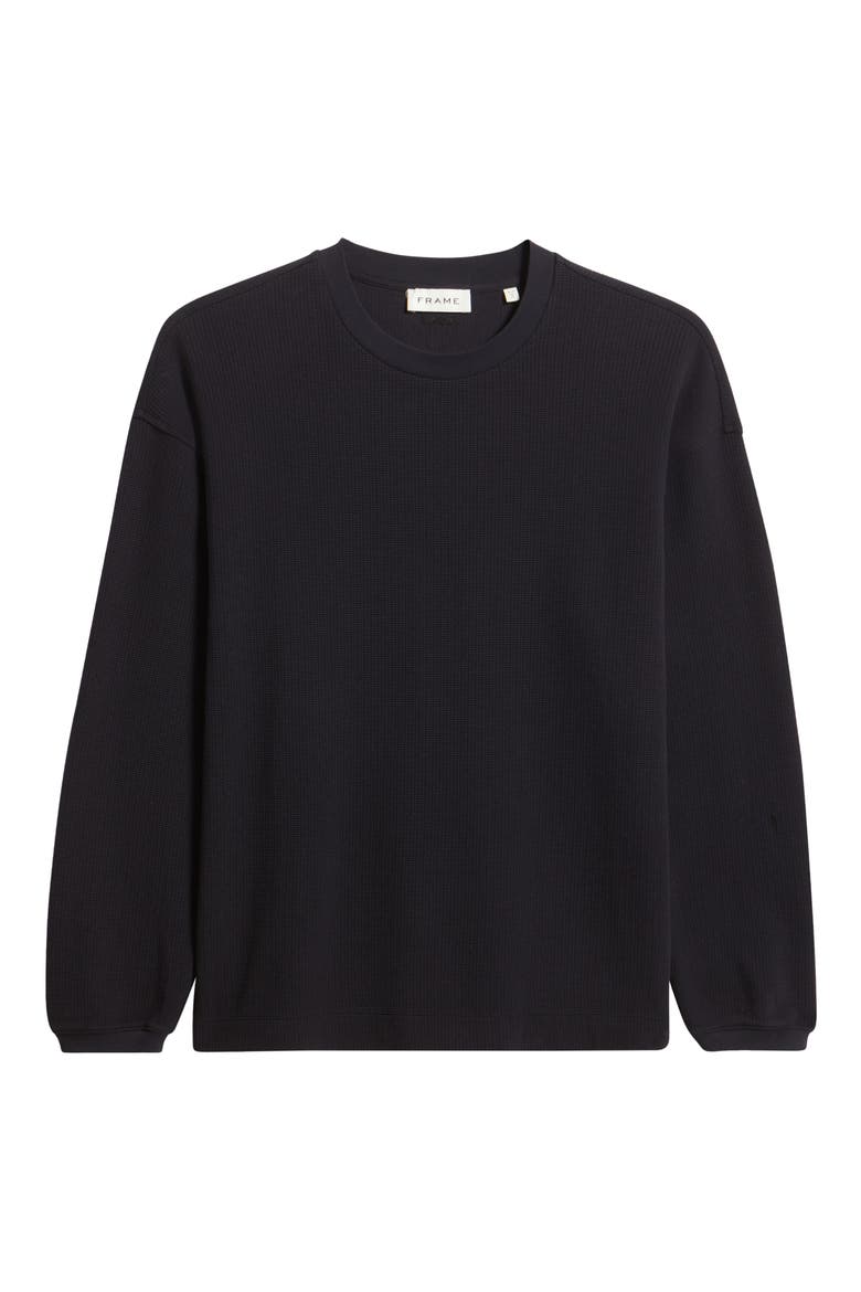 Long Sleeve Waffle Stitch T-Shirt, Alternate, color, DARK NAVY