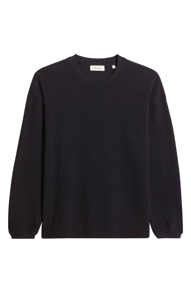 FRAME Long Sleeve Waffle Stitch T-Shirt, Alternate, color, Dark Navy