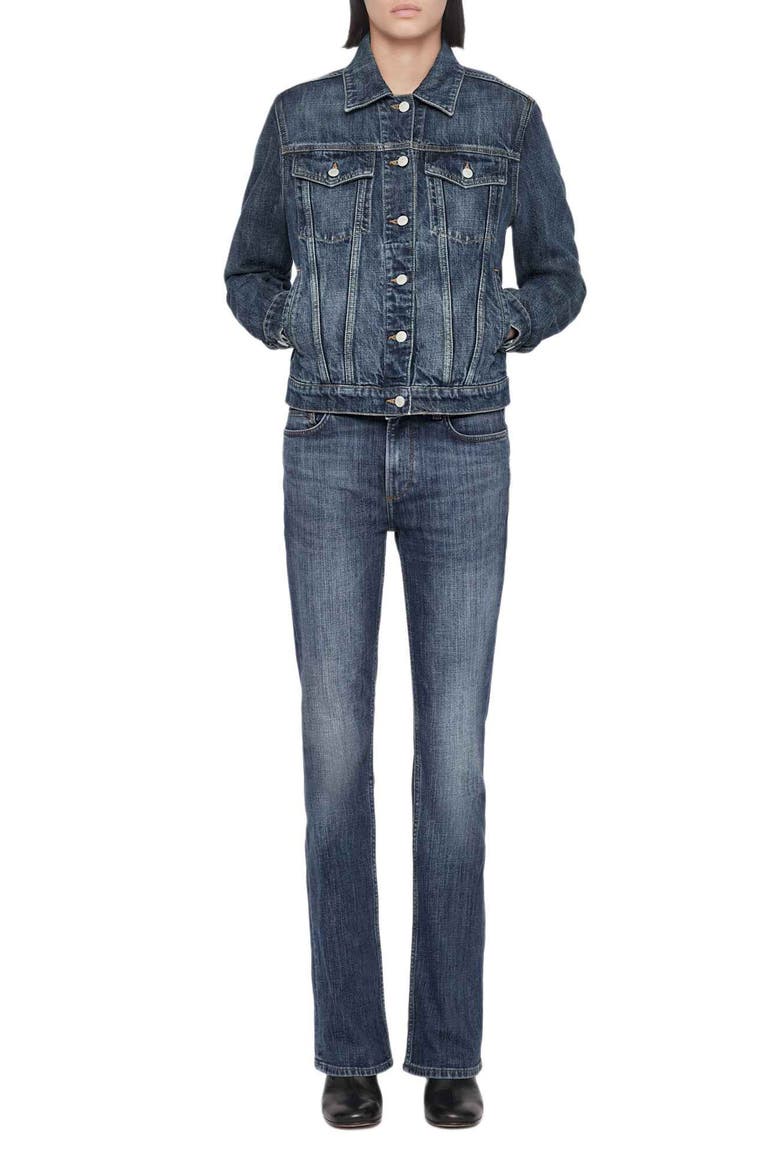 Regular Trucker Jacket, Alternate, color, DARK INDIGO