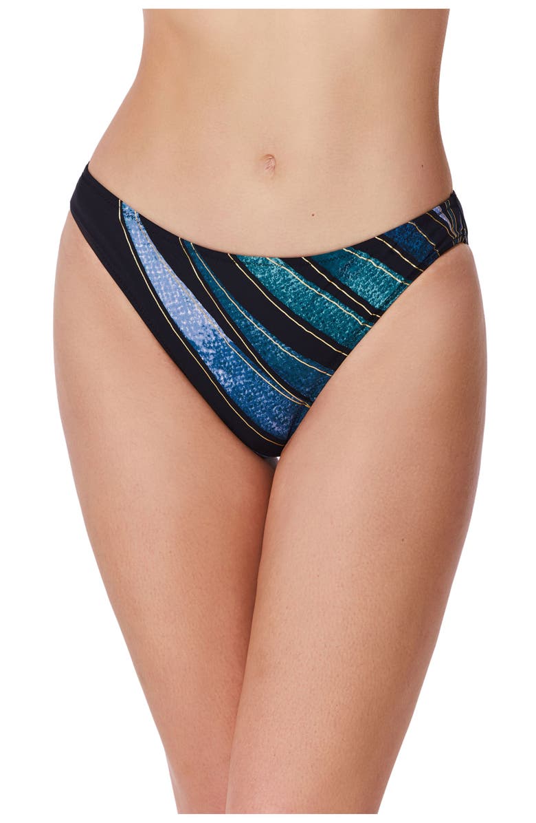 Gottex Willow Underwire Bikini Set, Alternate, color, Black-Blue