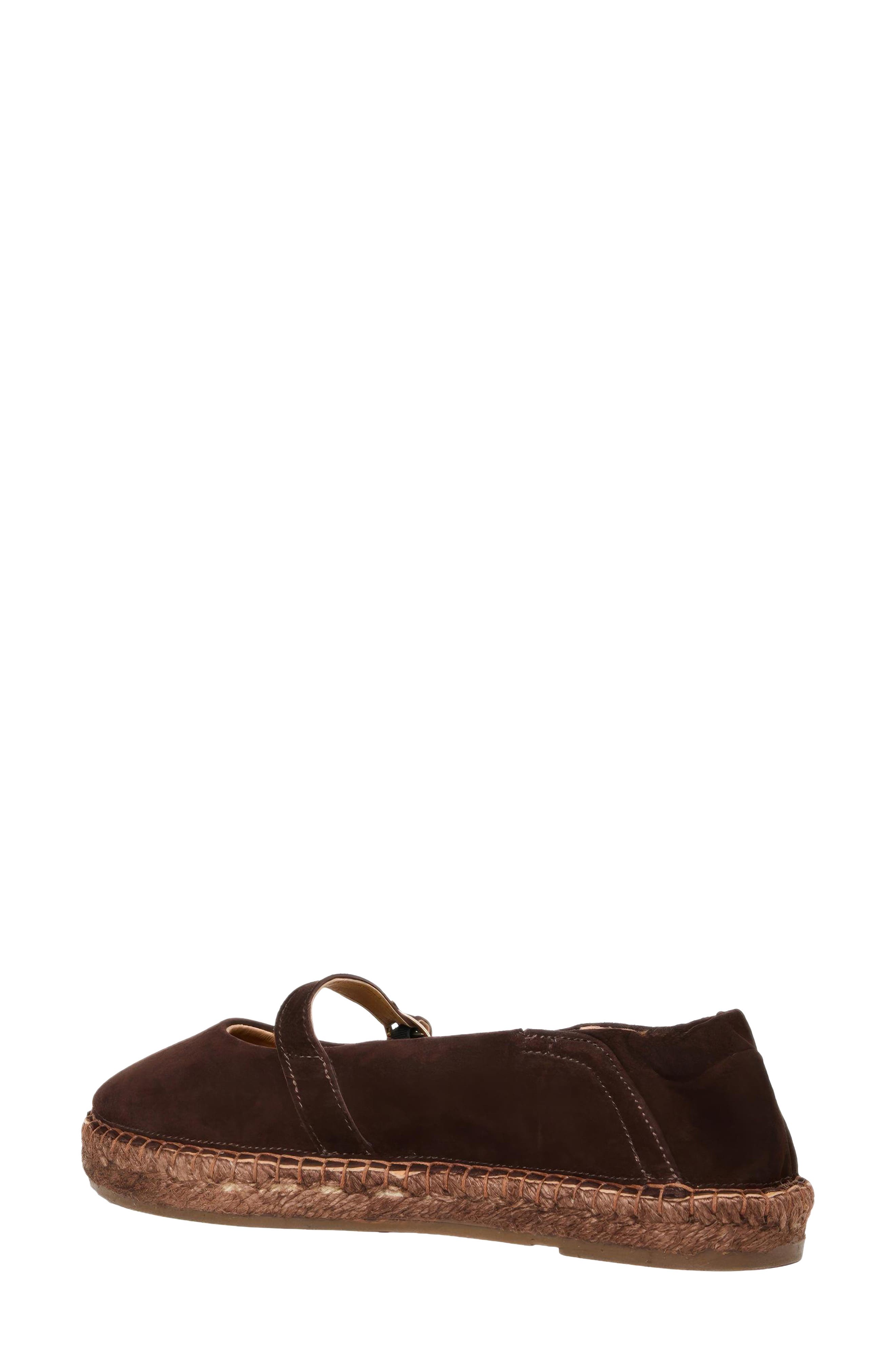 Carlita Espadrille Mary Jane Flat, Alternate, color, DARK BROWN SUEDE