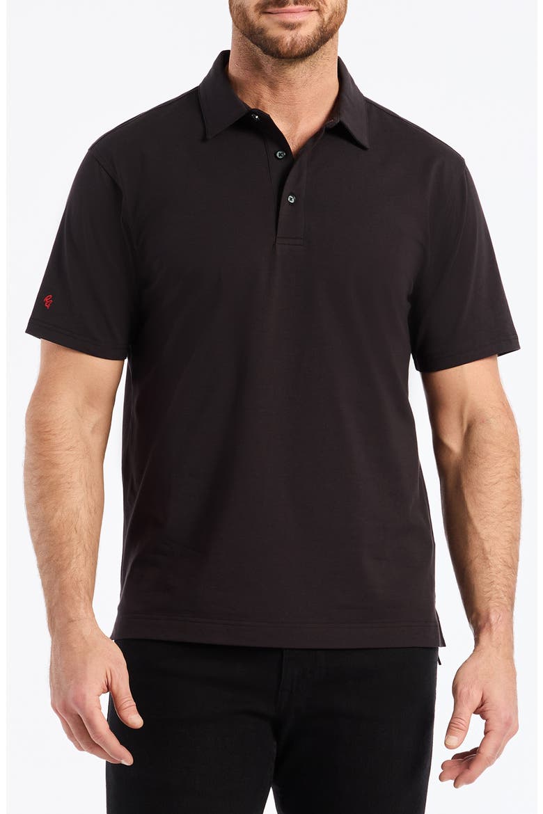 Furlan Stretch Cotton Polo, Main, color, BLACK