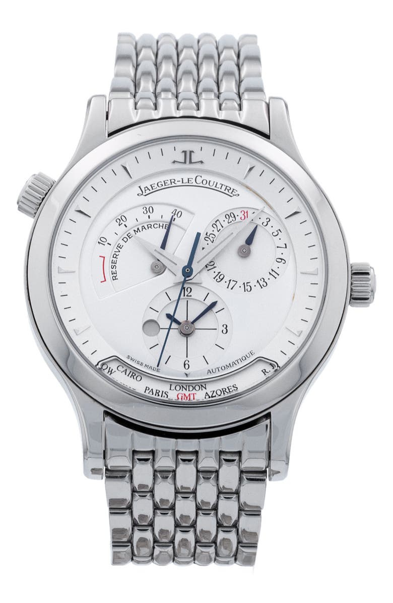 Watchfinder & Co. Jaeger-LeCoultre Preowned 2020 Master Geographic GMT Automatic Bracelet Watch, 39mm, Main, color,