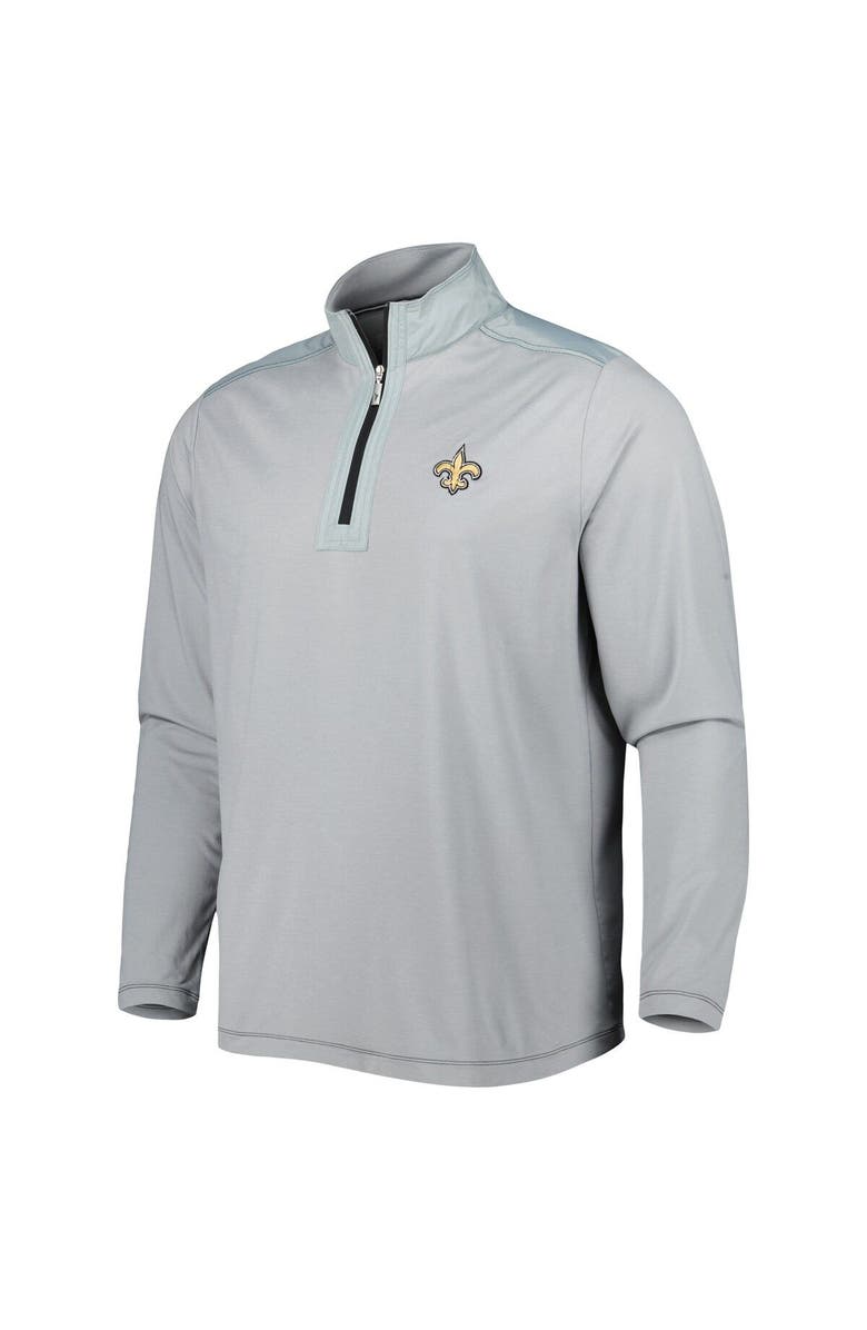 Tommy Bahama Men's Tommy Bahama Gray New Orleans Saints On Deck IslandZone Half-Zip Jacket, Alternate, color, 