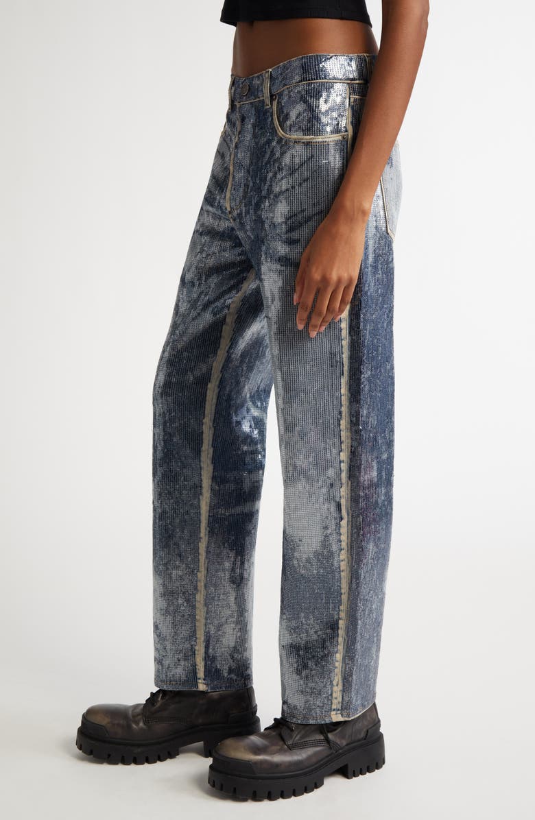 DIESEL<sup>®</sup> D-Ark Sequin Bootcut Jeans, Alternate, color, 