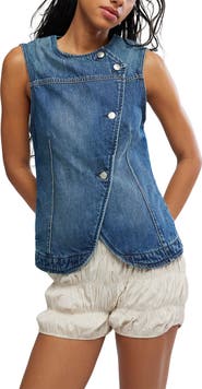 Free People Maris Sleeveless Denim Top