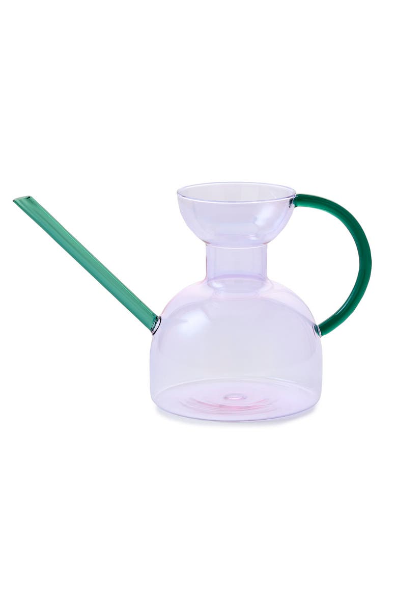 Glass Watering Can, Main, color, Lilac/Emerald