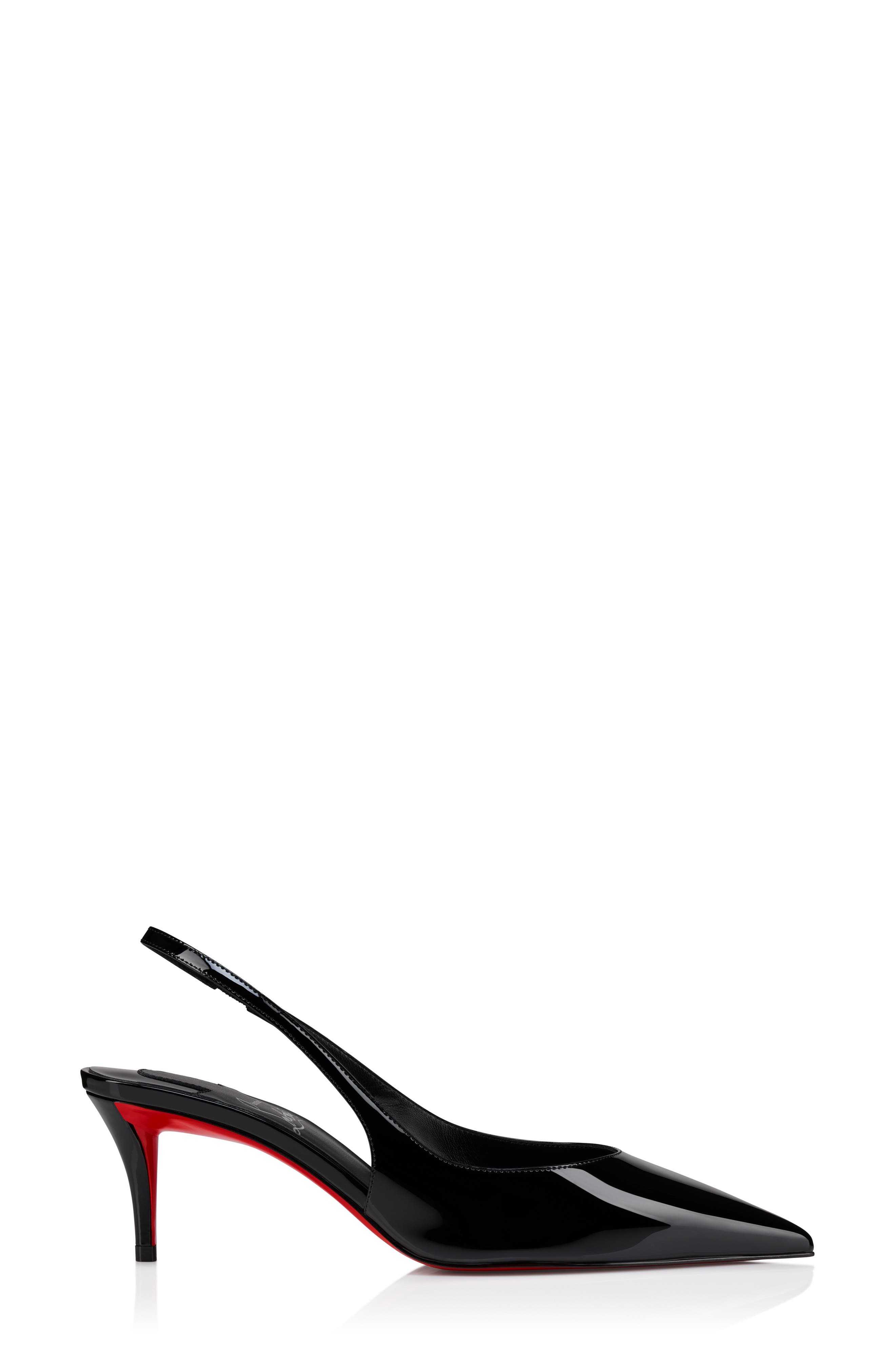 Christian Louboutin Miss Z Pointed Toe Slingback Pump, Alternate, color, Black