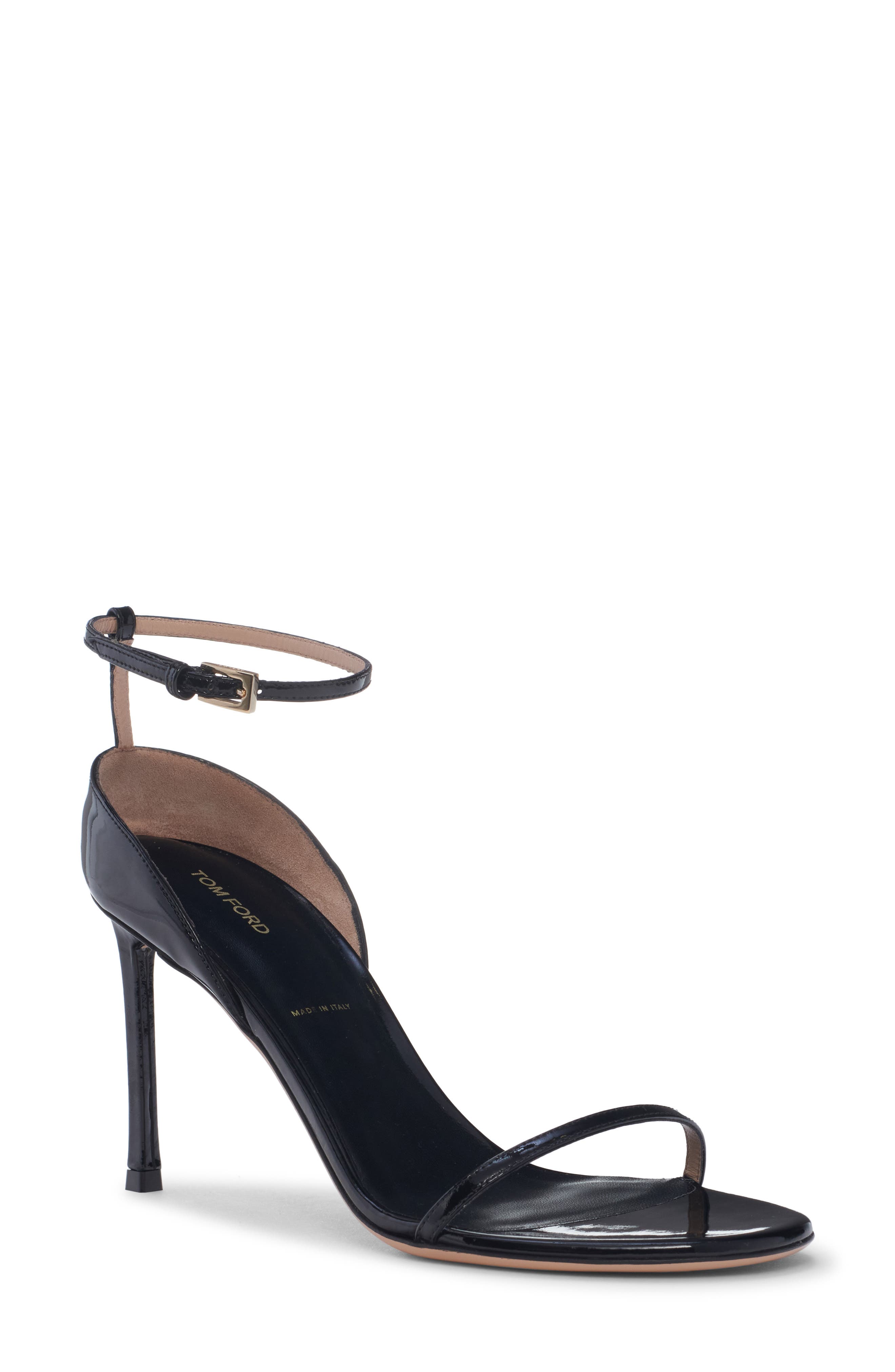 TOM FORD Vertigo Ankle Strap Sandal, Main, color, Naa Black