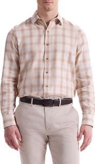Bugatchi Julian Shaped Fit Plaid Button-Up Shirt
