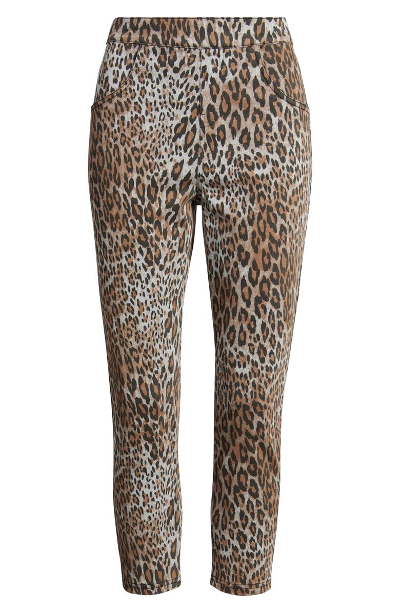 Hue Ultrasoft Leopard Cotton Blend Capri Leggings, Main, color, 