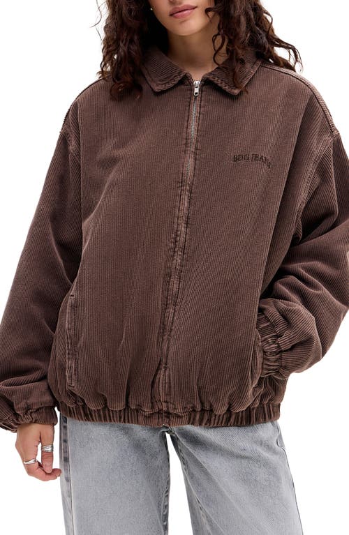 Bdg Urban Outfitters Oversize Corduroy Harrington Jacket In Brown