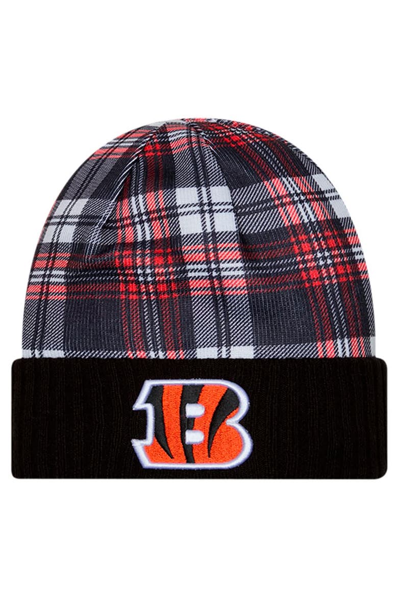 Men's New Era  Black Cincinnati Bengals Sideline Statement Cuffed Knit Hat, Main, color, Black