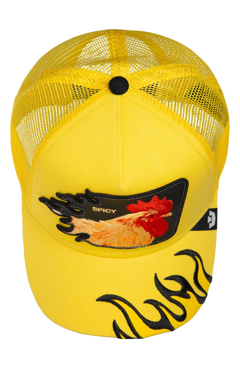 Goorin Bros. Spice Flames Patch Snapback Trucker Hat, Alternate, color, Beam