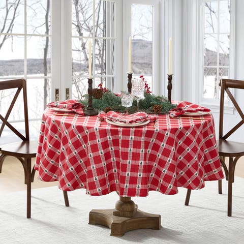 Sherwood Tree Dobby Rectangle Tablecloth
