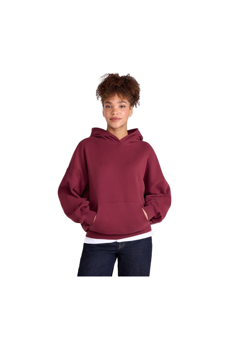Idol Drop Shoulder Hoodie, Alternate, color, Burgundy