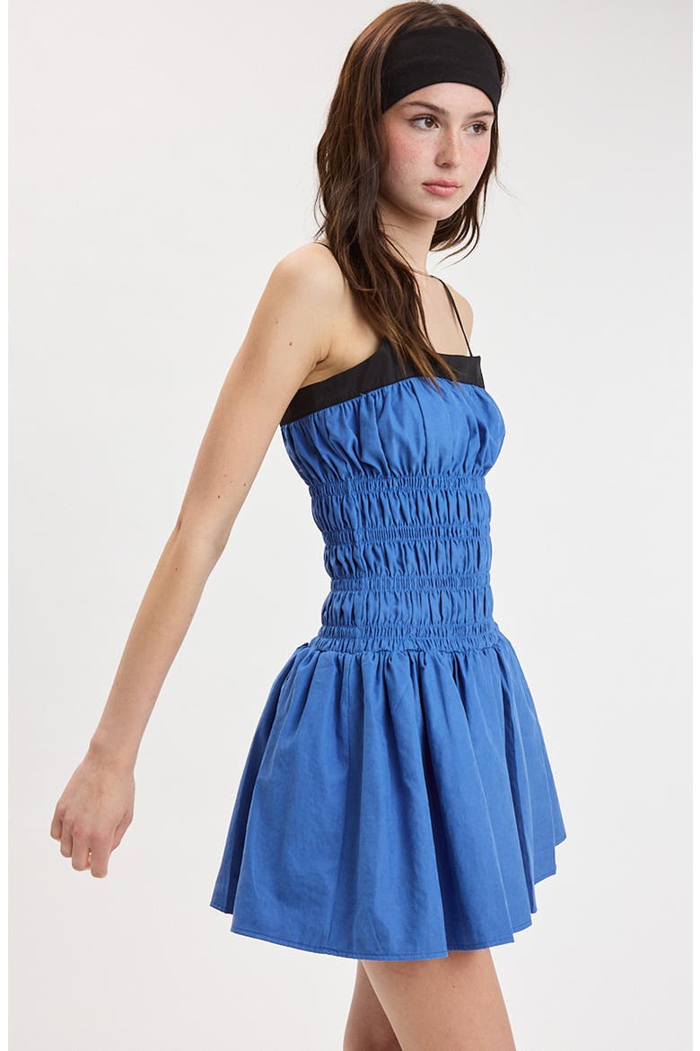 Tiered Smocked Tank Minidress, Alternate, color, BLUE