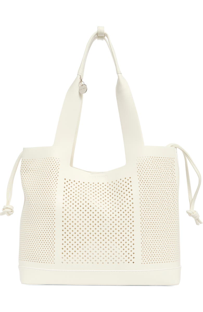 Steve Madden Baxis Perforated Tote Bag, Main, color, White