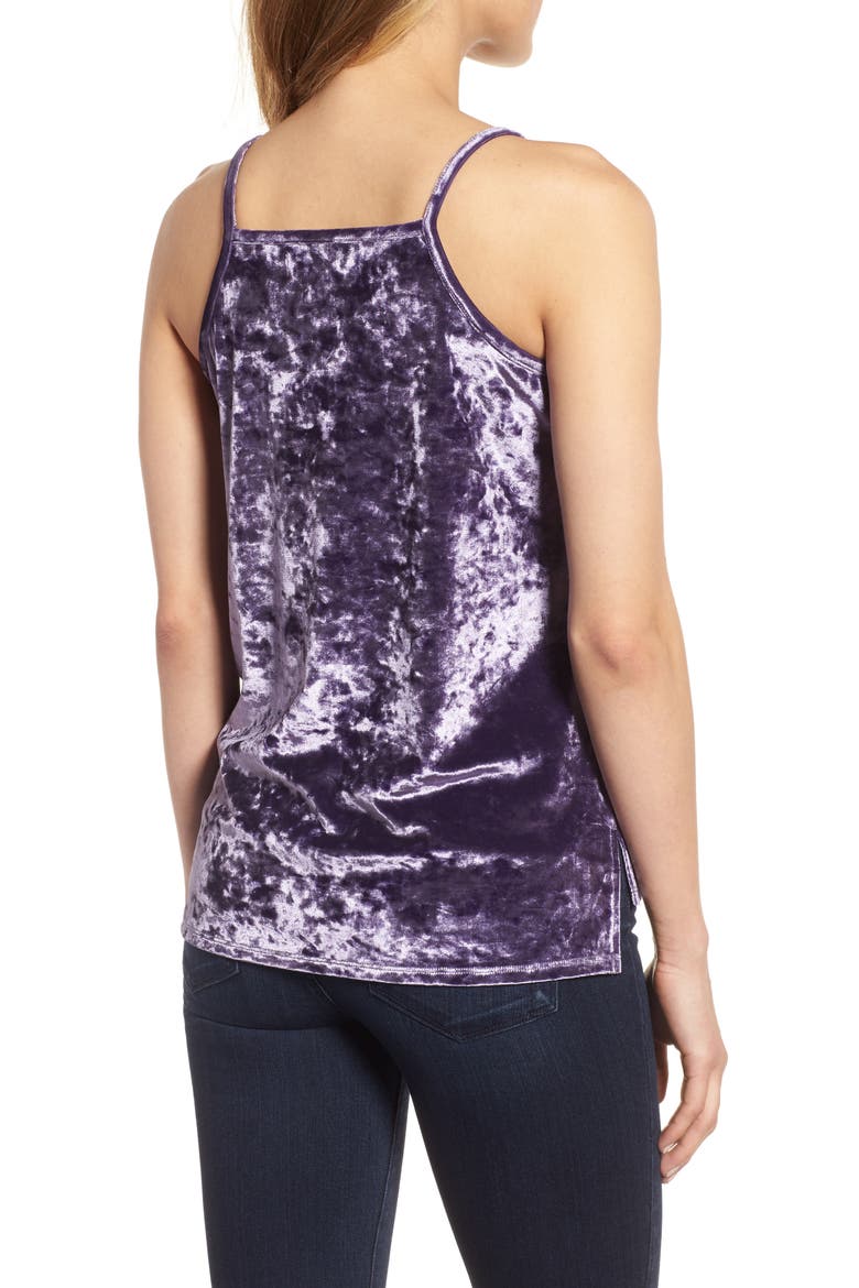 Crushed Velvet Camisole, Alternate, color, DUSK