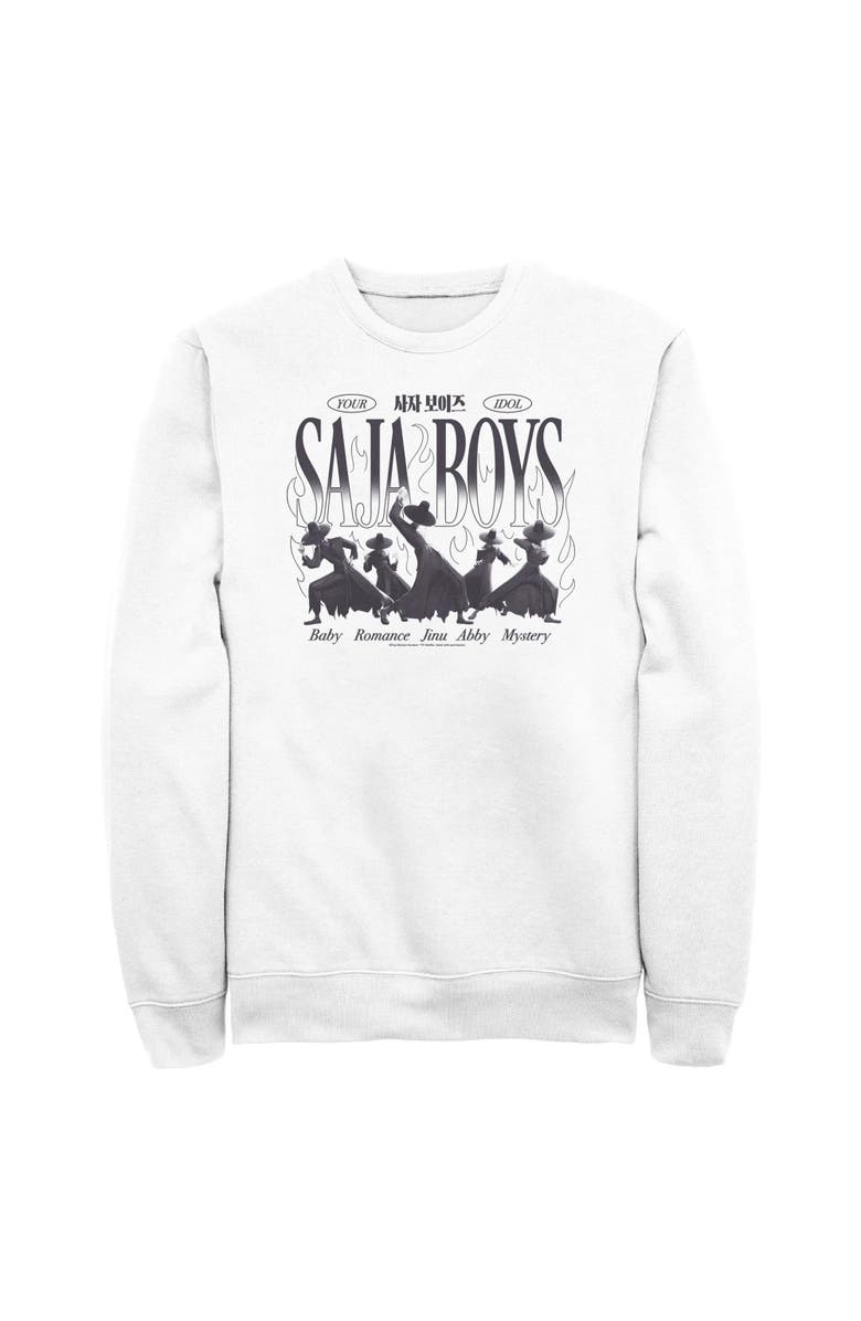 KPop Demon Hunters Men's KPop Demon Hunters Your Saja Boys Idols Sweatshirt, Main, color, White