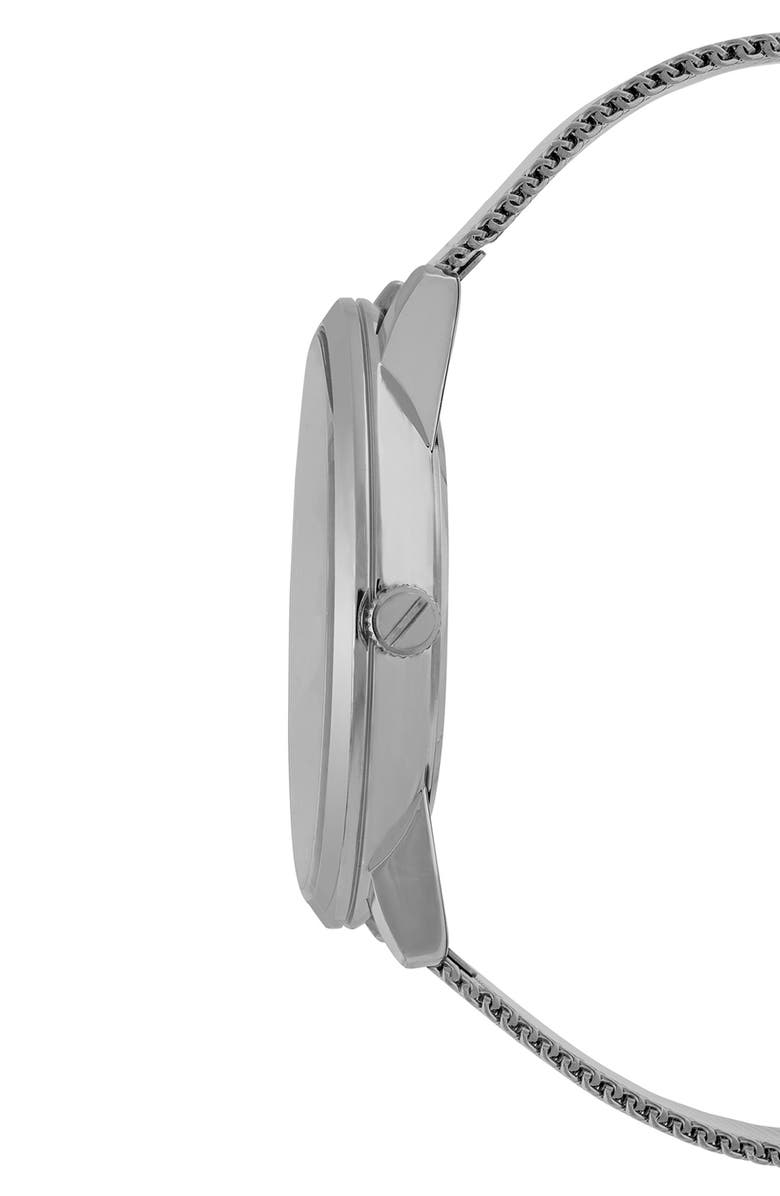 Kenneth Cole New York KENNETH COLE Men's 3-Hand Diamond Mesh Strap Watch, 45mm, Alternate, color, Silver