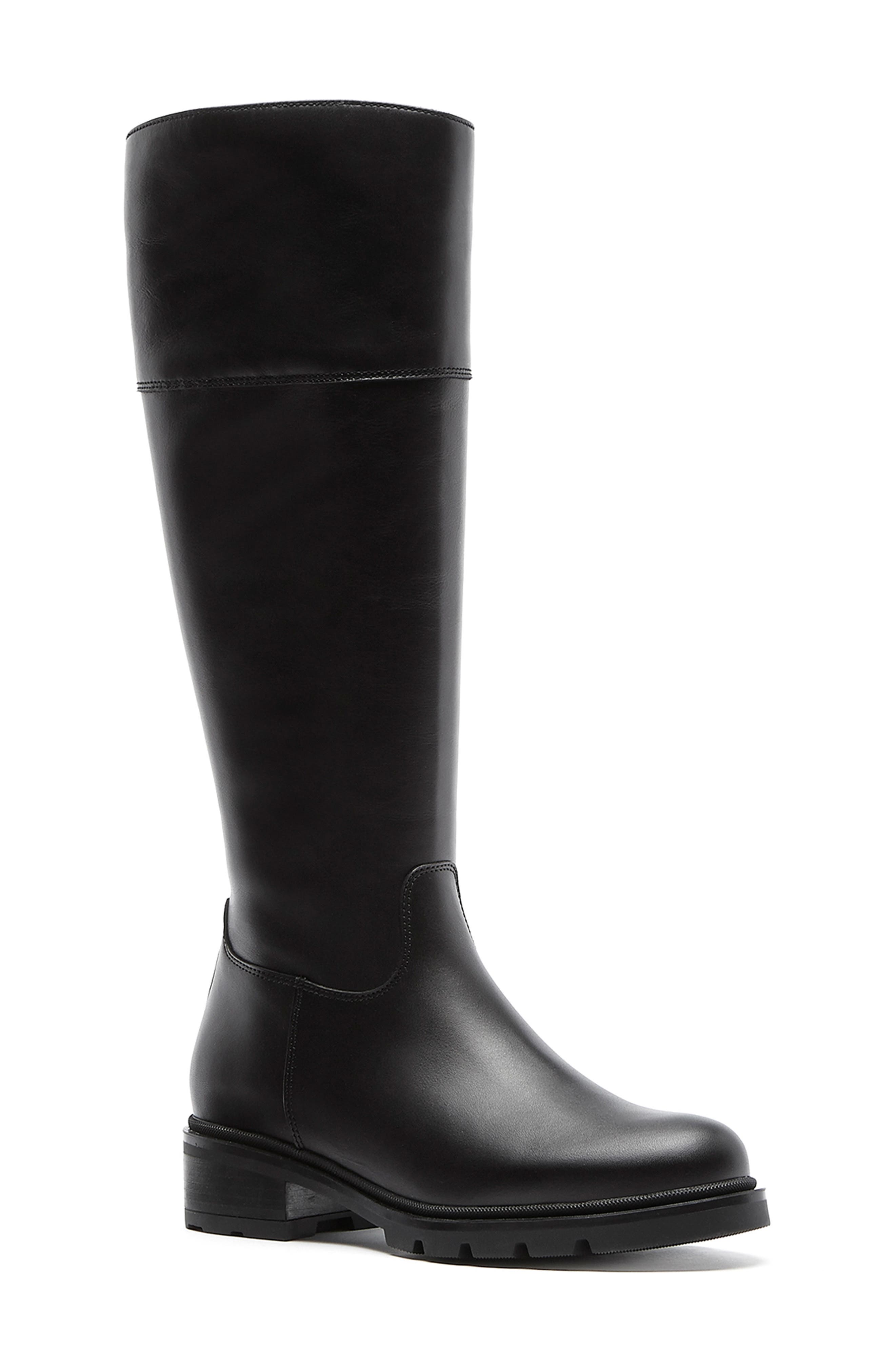 La Canadienne Scottie City Dry<sup
™</sup
 Waterproof Knee High Boot, Main, color, Black Leather