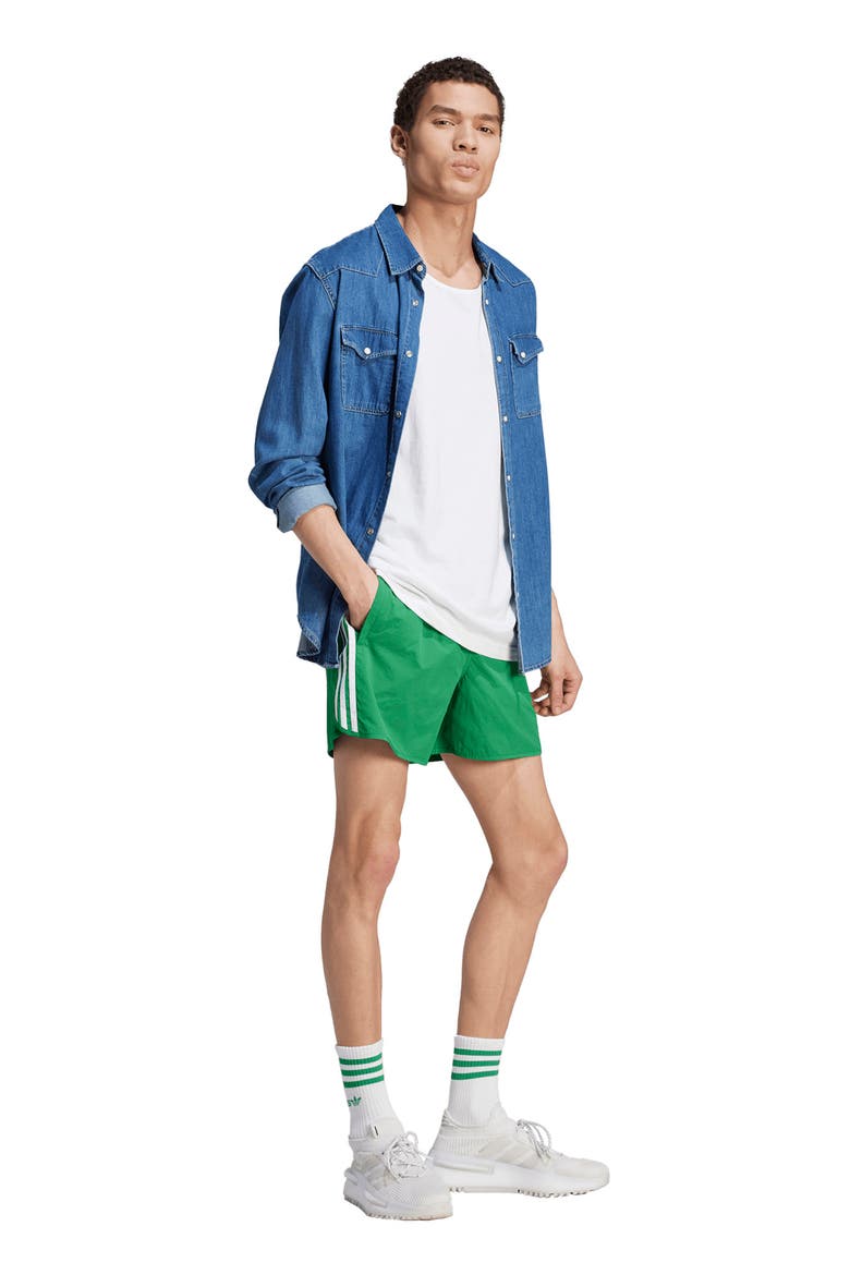 Adicolor Classics Recycled Nylon Sprinter Shorts, Alternate, color, GREEN