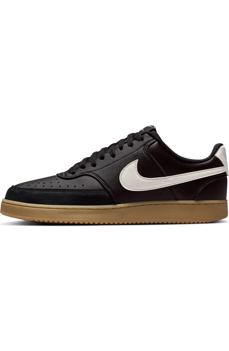 Nike Court Vision Low Sneaker, Alternate, color, Black/ Gum Light Brown