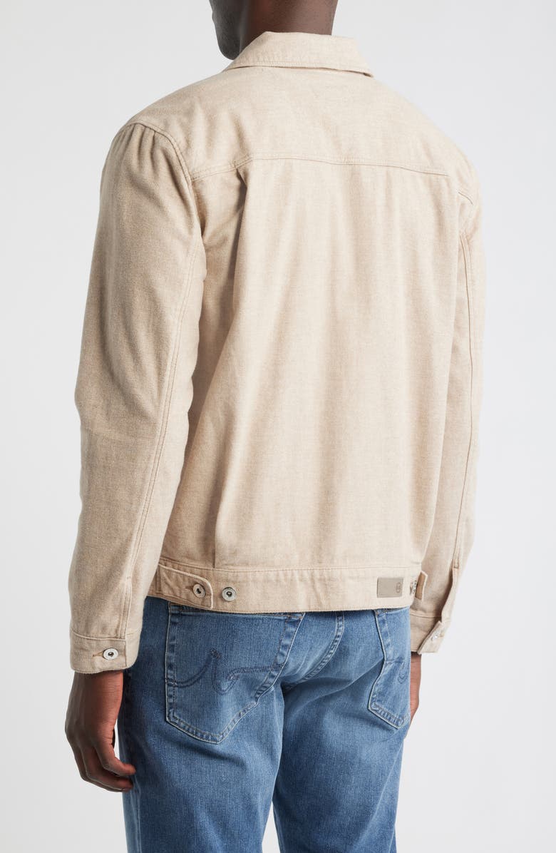AG Sid Twill Trucker Jacket, Alternate, color, Melange Camel