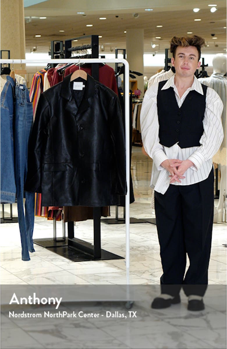 Faux Leather Blazer, sales video thumbnail