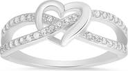Queen Jewels Sterling Silver Heart Cubic Zirconia Ring