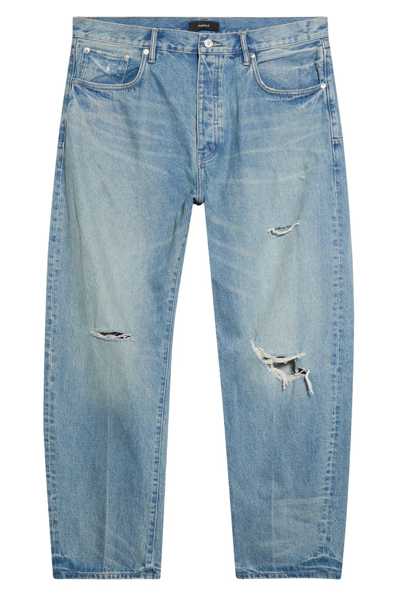 Destroy Relaxed Tapered Jeans, Main, color, MID INDIGO