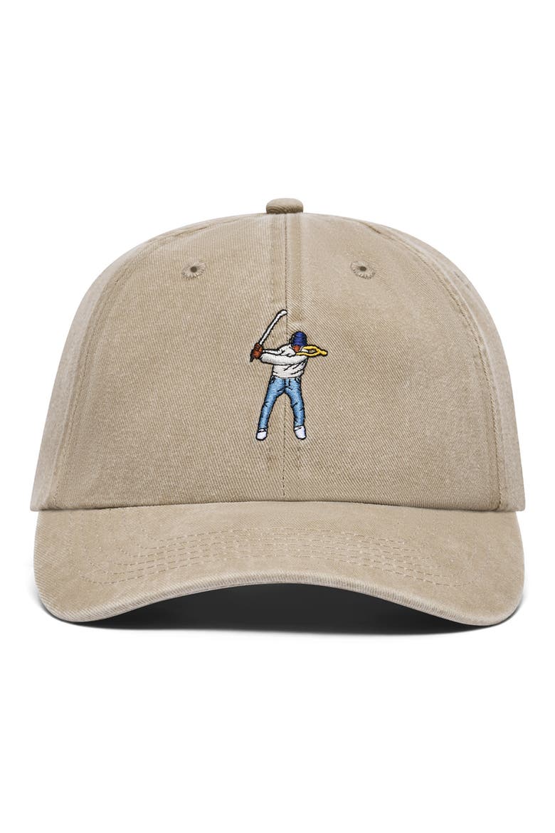 Swingman Stonewash Adjustable Dad Cap, Main, color, PUMICE