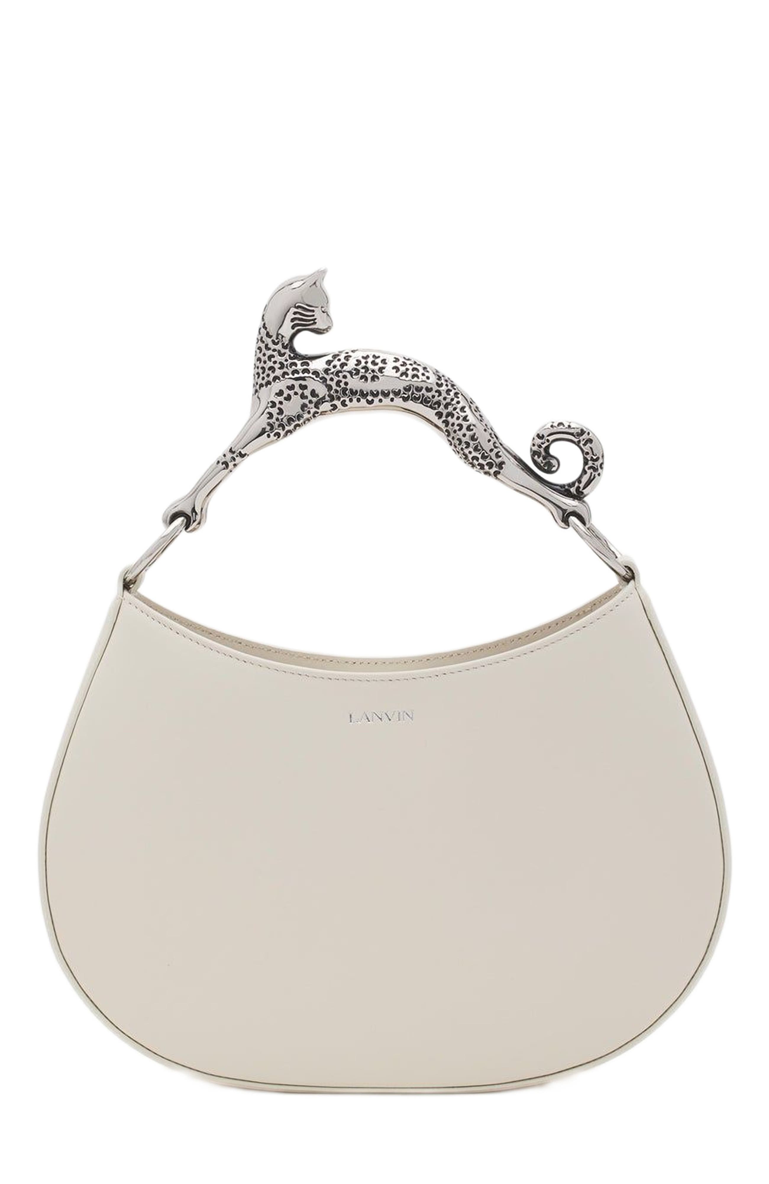 Lanvin HOBO CAT LEATHER BAG, Main, color, 