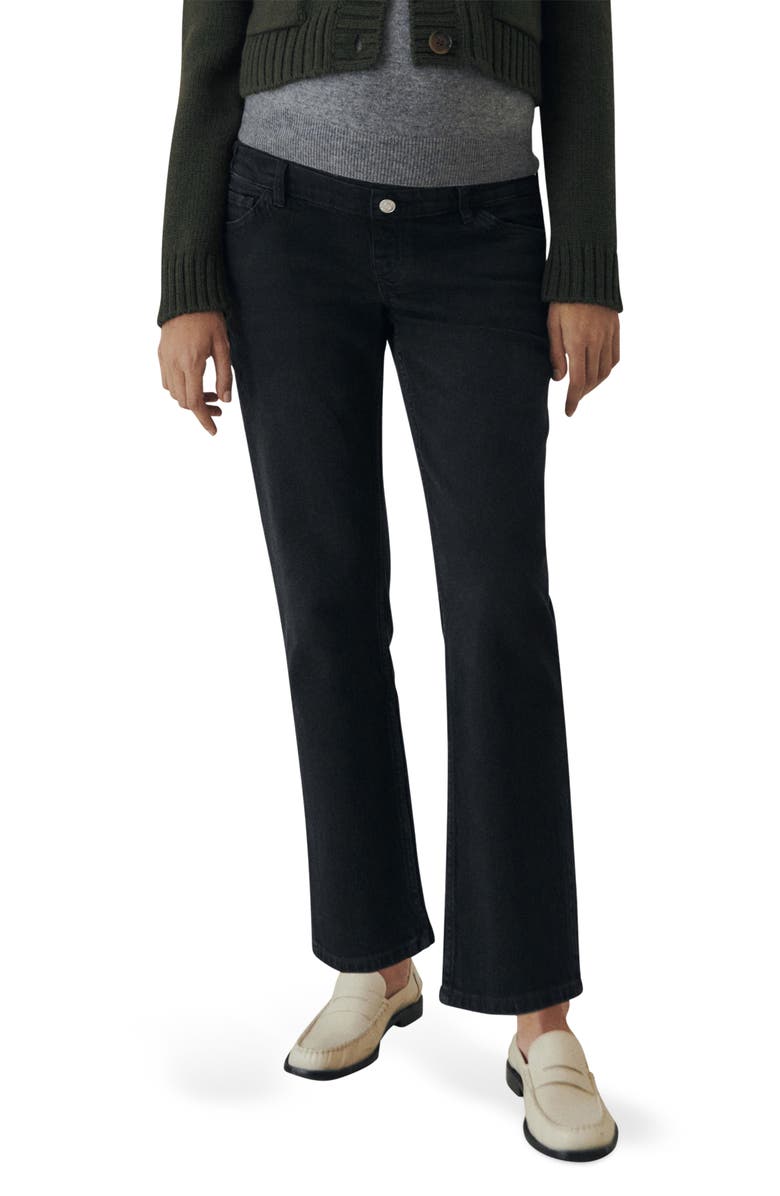 MANGO Over the Bump Maternity Flare Leg Jeans, Main, color, 
