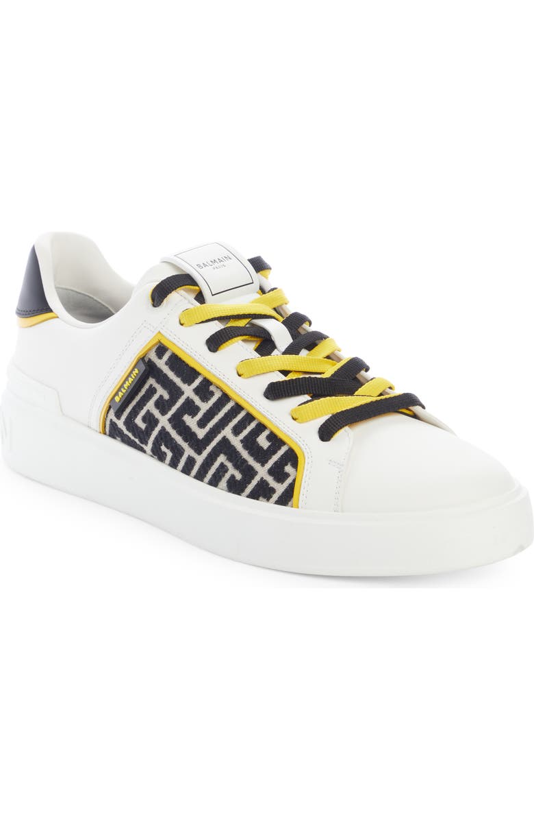 Balmain B-Court Monogram Low Top Sneaker, Main, color,