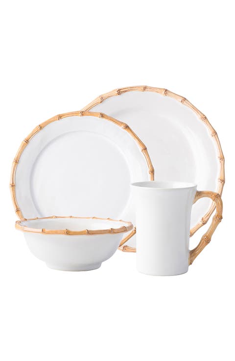 Bamboo 4-Piece Dinnerware Place Setting