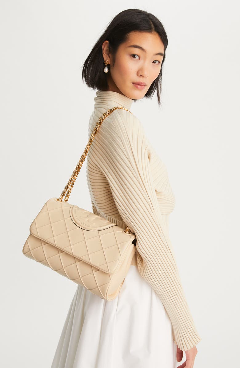 Tory Burch Fleming Soft Convertible Leather Shoulder Bag, Alternate, color,