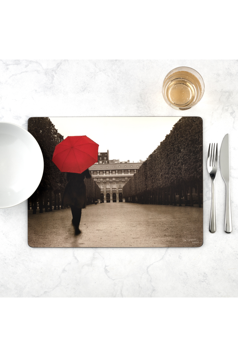 Paris Stroll Set of 4 Cork Back Placemats, Alternate, color, Multi