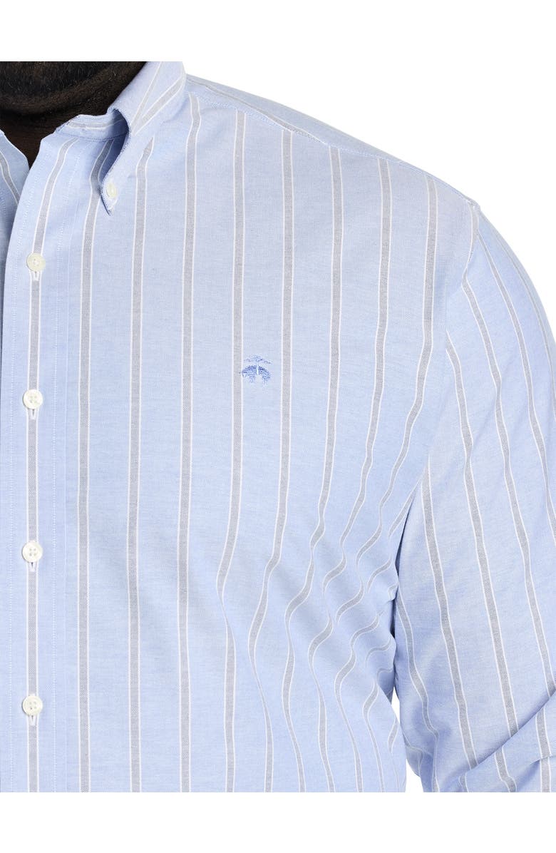 Brooks Brothers Non-Iron Striped Oxford Sport Shirt, Alternate, color, 