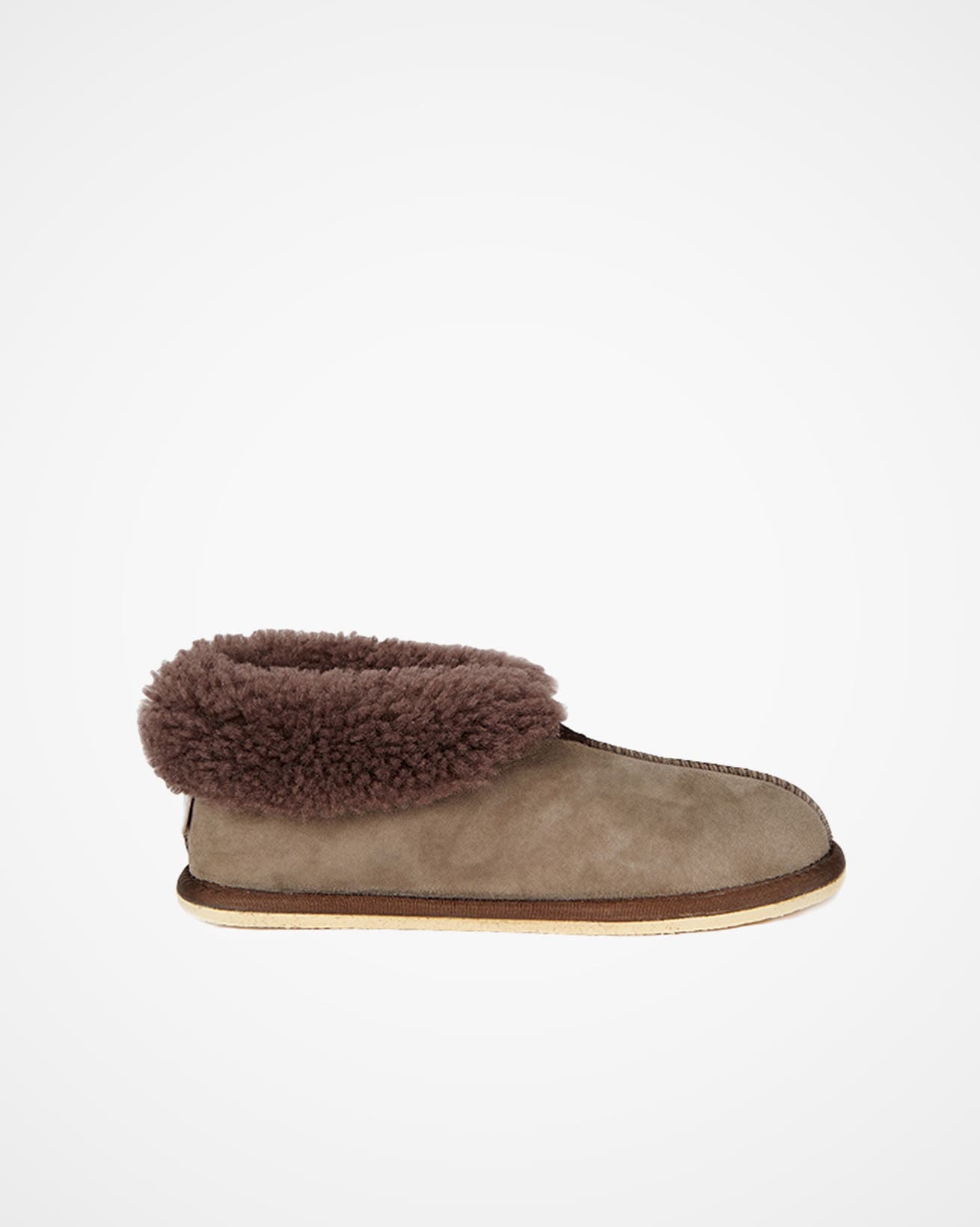 Celtic & Co. Ladies' Shearling Bootee Slippers, Alternate, color, Vole