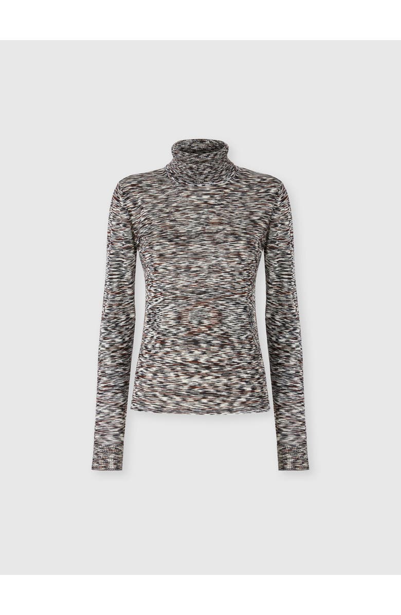 Missoni High-neck Sweater In Flame Smooth Knit, Main, color, Multicoloured