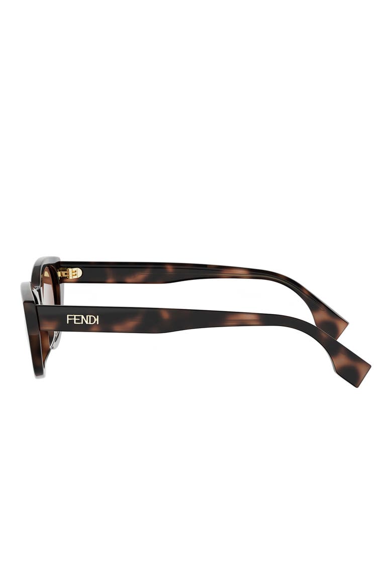 Lettering 51mm Cat Eye Sunglasses (Nordstrom Exclusive), Alternate, color, HAVANA / OTHER / BROWN