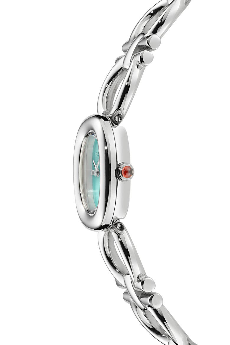 Double Gancini Bracelet Watch, 25mm, Alternate, color, STAINLESS STEEL