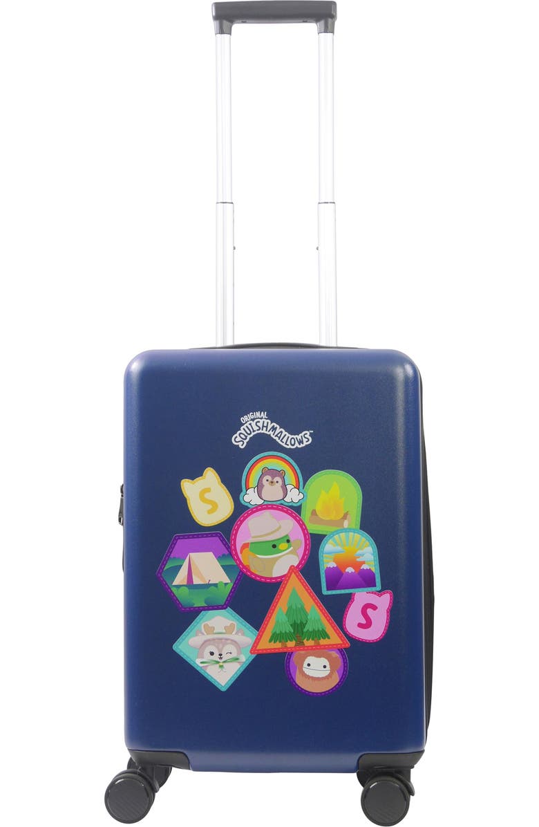Ful Squishmallows 22.5 Patch Hardside Carry-On Spinner, Alternate, color, Blue