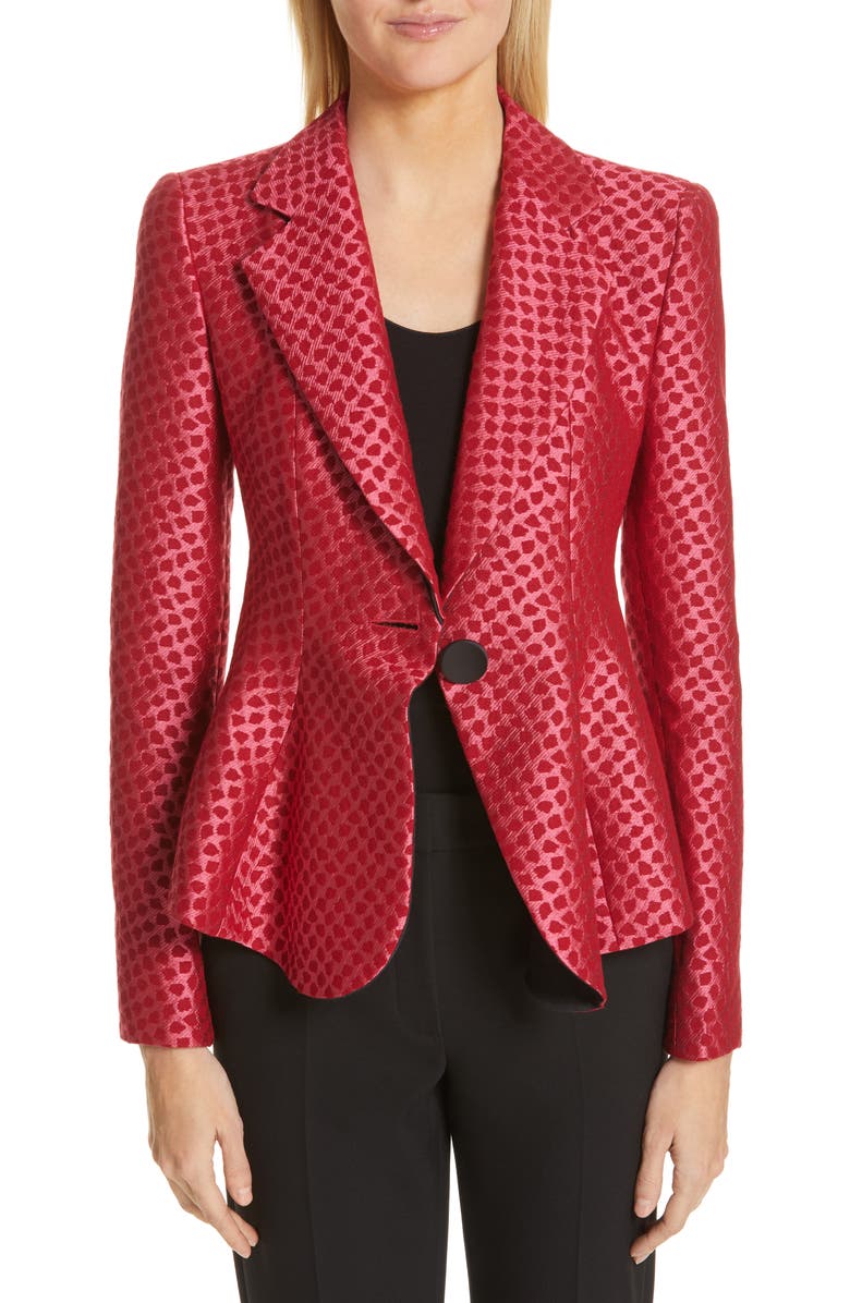 Emporio Armani Animal Jacquard Blazer, Alternate, color, 