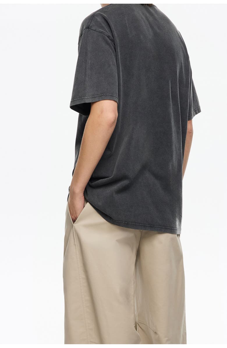 Bimba y Lola Floral Logo Maxi T-Shirt, Alternate, color, Washed Black