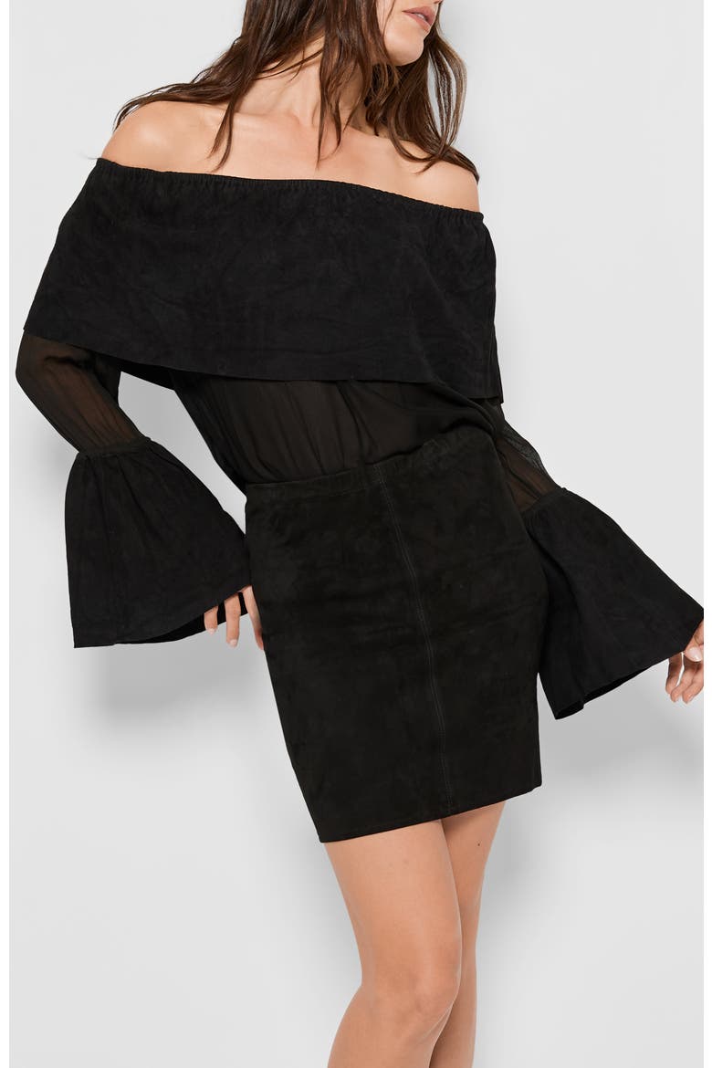 Ines Suede Top, Alternate, color, Black